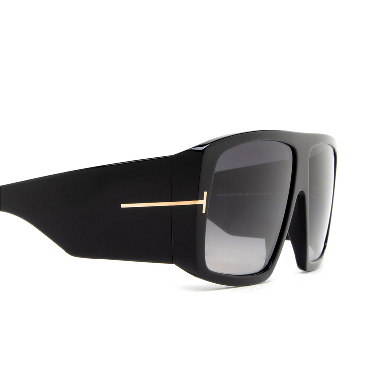 Tom Ford RAVEN Sunglasses 01B black - 3/4