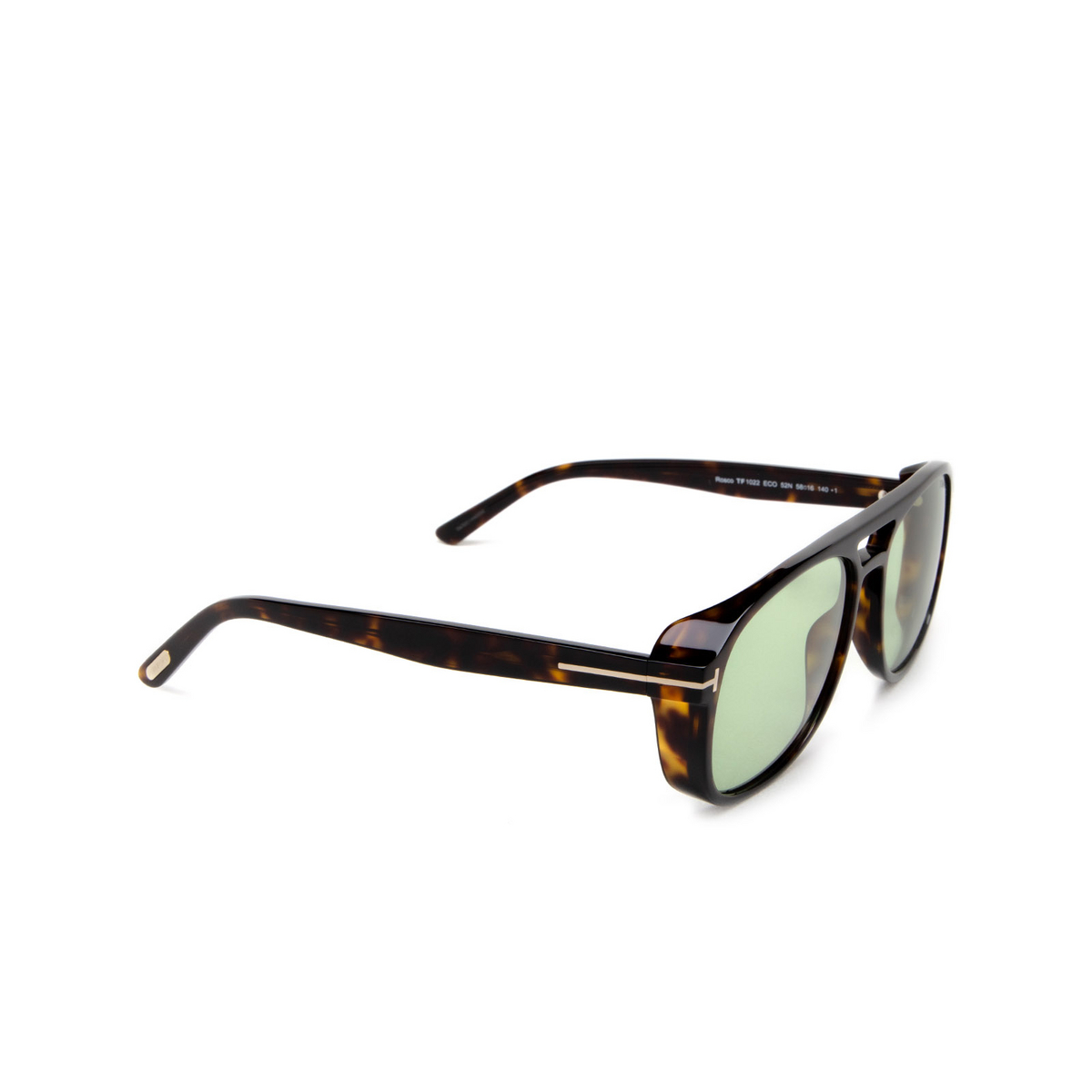 Tom Ford ROSCO Sunglasses 52N Dark Havana - three-quarters view