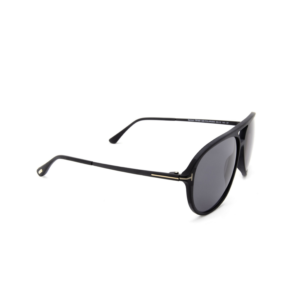 Tom Ford SAMSON Sunglasses 02D Black - three-quarters view