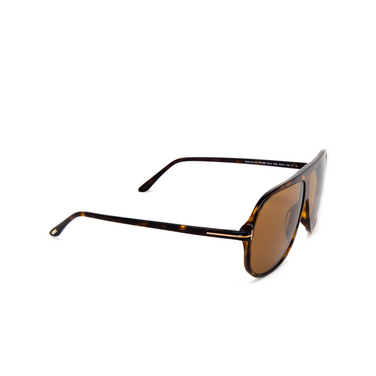 Tom Ford SPENCER-02 Sunglasses 52E dark havana - three-quarters view