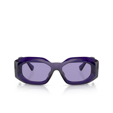 Gafas de sol Versace Maxi Medusa Biggie 54191A purple transparent - Vista delantera