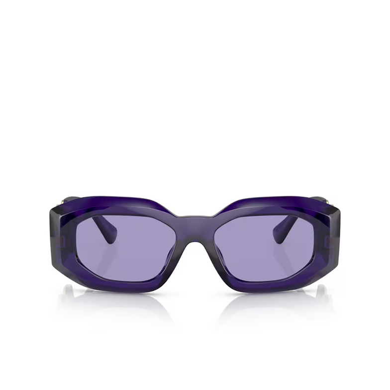 Lunettes de soleil Versace Maxi Medusa Biggie 54191A purple transparent - 1/4