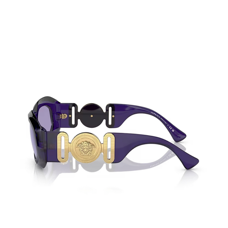 Occhiali da sole Versace Maxi Medusa Biggie 54191A purple transparent - 3/4