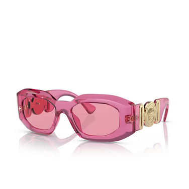 Gafas de sol Versace Maxi Medusa Biggie 542184 pink transparent - Vista tres cuartos