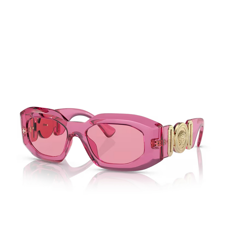 Lunettes de soleil Versace Maxi Medusa Biggie 542184 pink transparent - 2/4