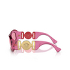 Lunettes de soleil Versace Maxi Medusa Biggie 542184 pink transparent - Vignette du produit 3/4