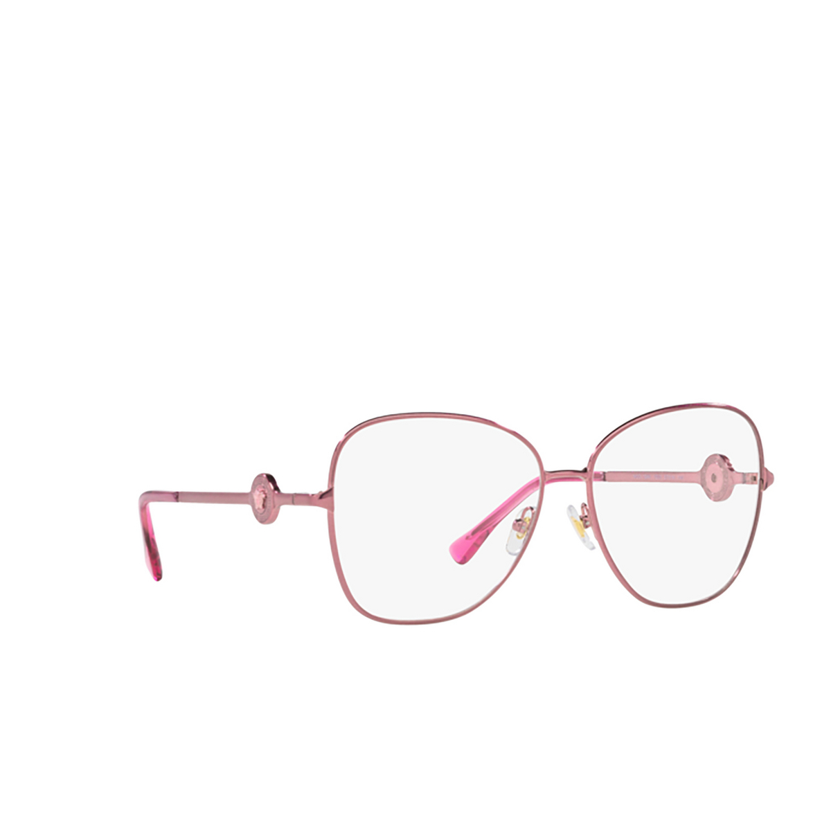 Versace VE1289 Eyeglasses 1500 Metallized Pink - three-quarters view