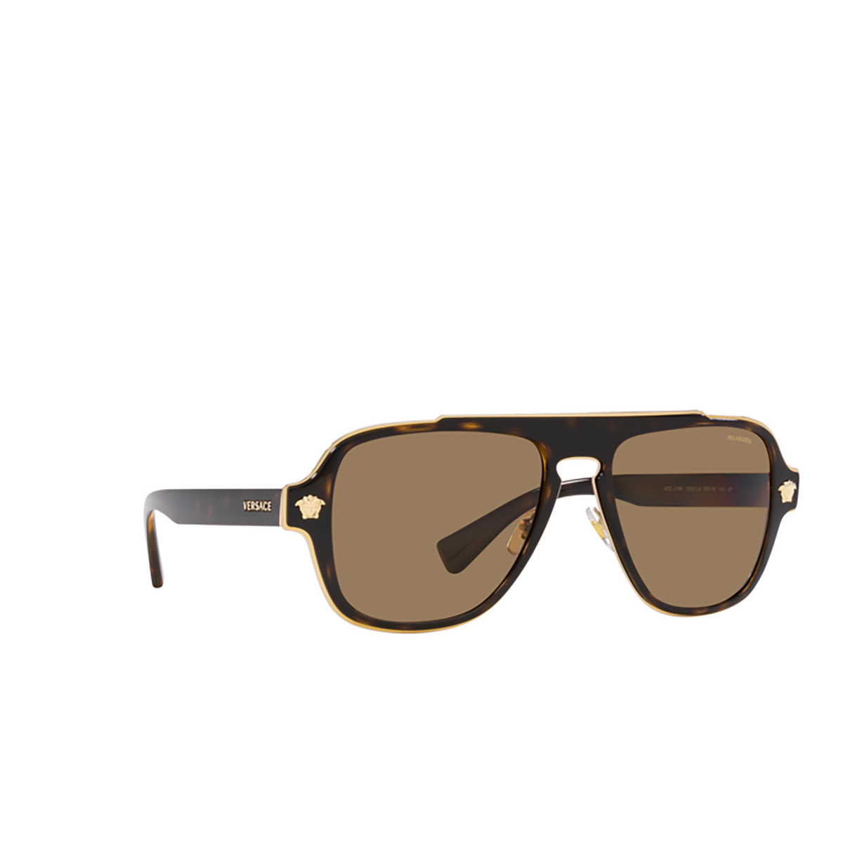 Versace VE2199 Sunglasses 1252LA Havana - three-quarters view