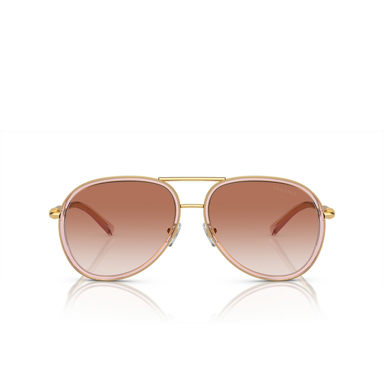 Versace VE2260 Sunglasses 100213 brown transparent - 1/4
