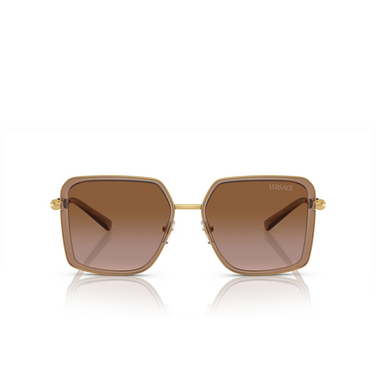 Gafas de sol Versace VE2261 100213 brown transparent - Vista delantera