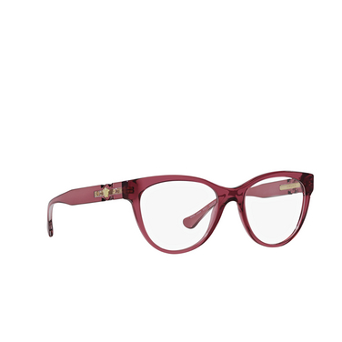 Lunettes de vue Versace VE3304 5357 transparent red - Vue trois quarts