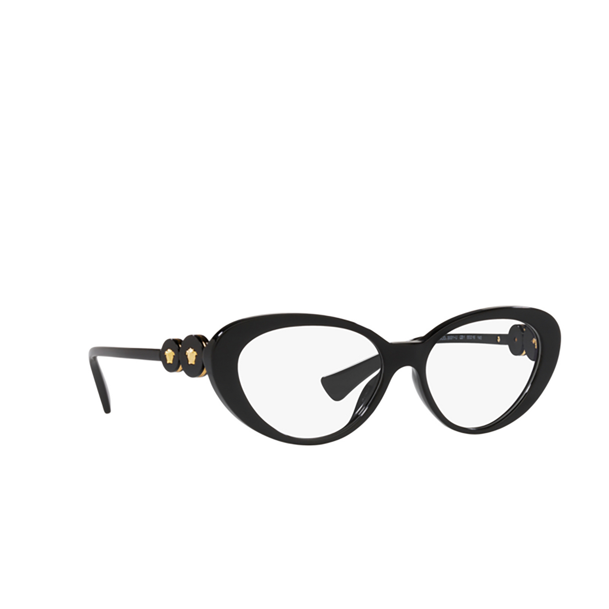 Versace VE3331U Eyeglasses GB1 Black - three-quarters view