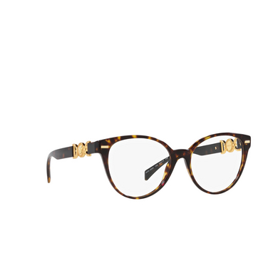 Versace VE3334 Eyeglasses 108 havana - three-quarters view