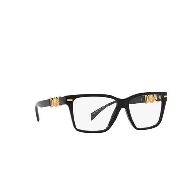 Versace VE3335 Eyeglasses gb1 black - three-quarters view