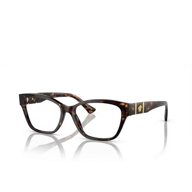 Versace VE3344 Eyeglasses 108 havana - three-quarters view