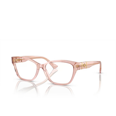 Versace VE3344 Eyeglasses 5434 brown transparent - three-quarters view