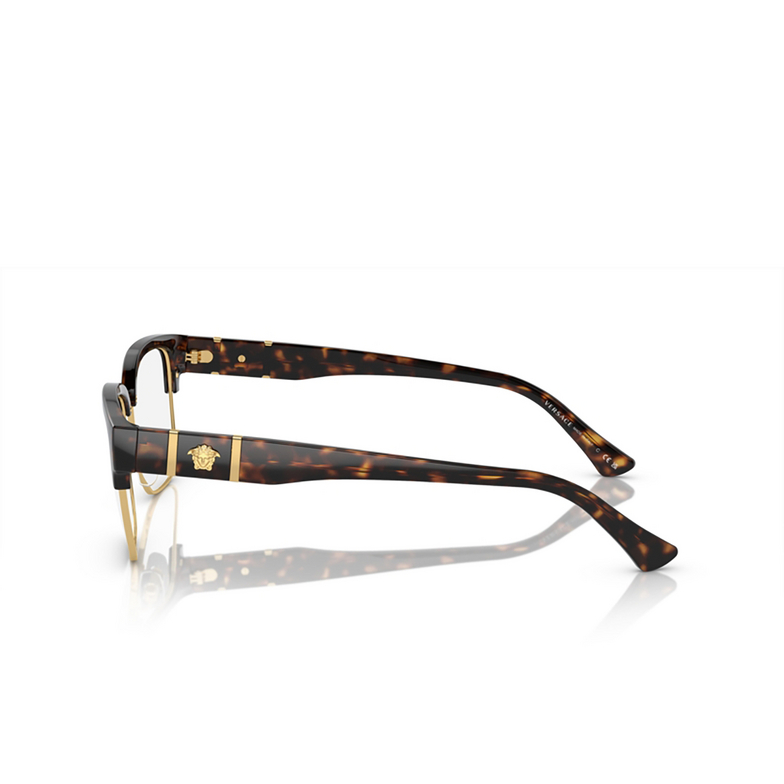 Versace VE3348 Eyeglasses 108 havana - 3/4