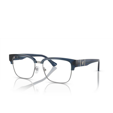 Occhiali da vista Versace VE3348 5292 blue transparent - tre quarti