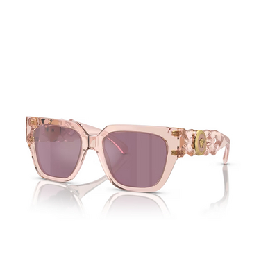 Gafas de sol Versace VE4409 5339AK transparent pink - Vista tres cuartos