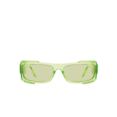 Lunettes de soleil Versace VE4446 541471 transparent green - Vue de face