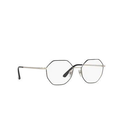 Vogue VO4094 Eyeglasses 323 top black/matte silver - three-quarters view