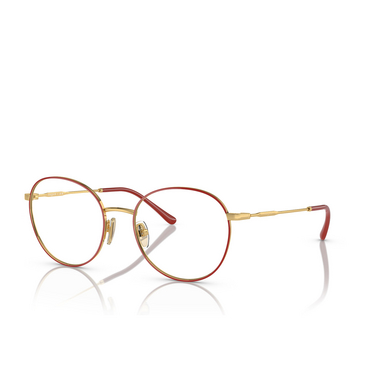 Vogue VO4280 Eyeglasses 280 top red / gold - three-quarters view