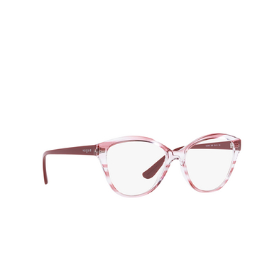 Vogue VO5489 Eyeglasses 3059 top texture red/transparent - three-quarters view