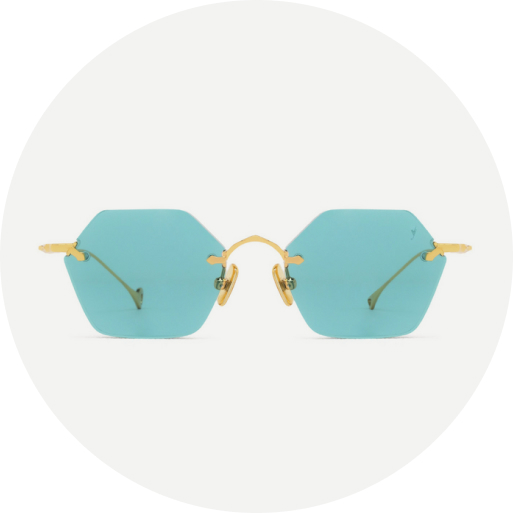 Geometric sunglasses for a round face