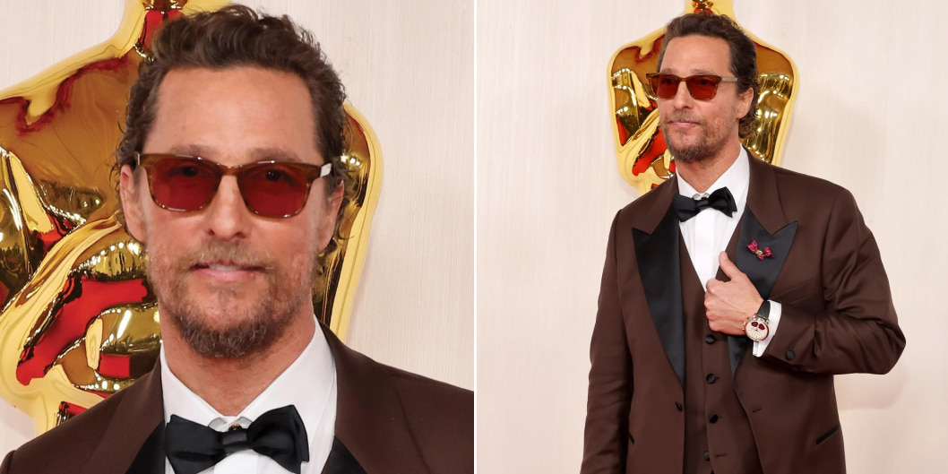 Oscars Best-Dressed: Matthew McConaughey in Garrett Leight at the 2024 Academy Awards