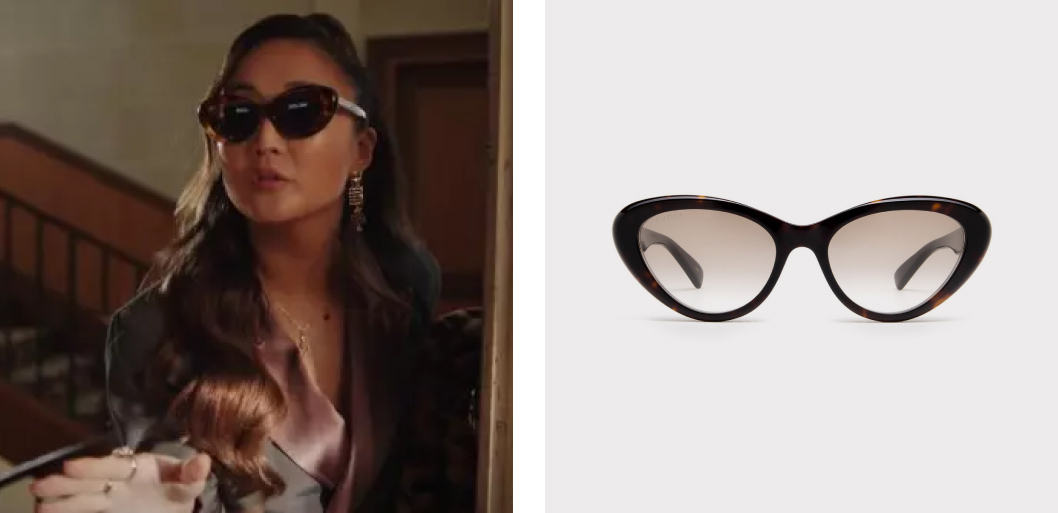 Mindy in tortoise sunglasses