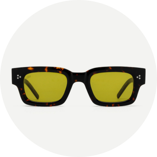 Rectangle sunglasses for a round face