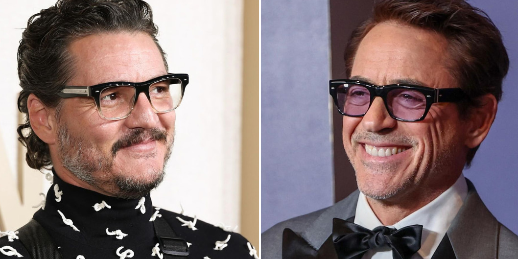 Pedro Pascal and Robert Downey Jr. in Oliver Peoples
