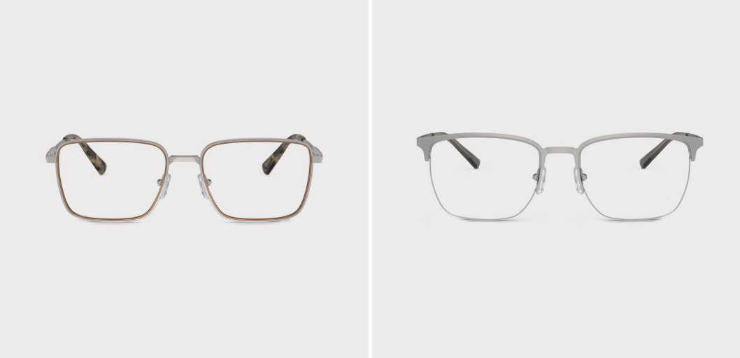 Lunettes en métal argenté pour hommes