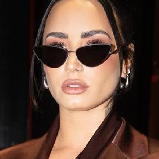 Cat-eye sunglasses on Demi Lovato