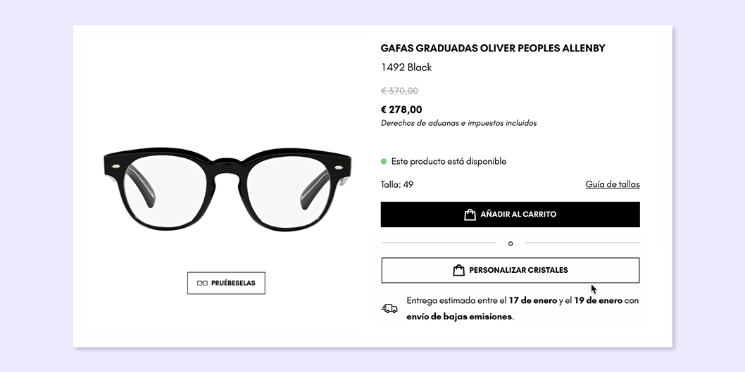 Elija el tipo de montura para sus gafas graduadas en línea