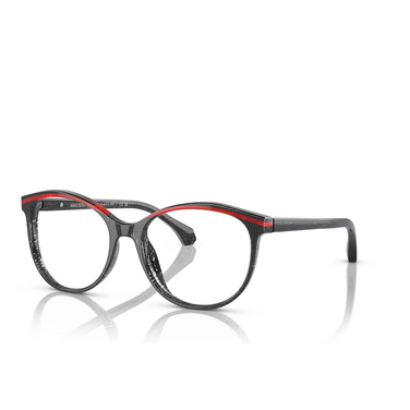 Gafas graduadas Alain Mikli A03501 005 pointillee black / rouge nacree - Vista tres cuartos