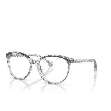 Alain Mikli A03501 Eyeglasses 007 damier black transparent / green - three-quarters view