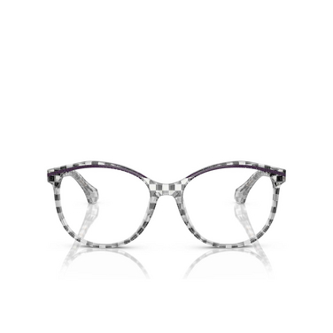 Gafas graduadas Alain Mikli A03501 008 damier black transparent / purple - Vista delantera