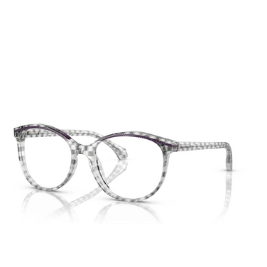 Gafas graduadas Alain Mikli A03501 008 damier black transparent / purple - Vista tres cuartos