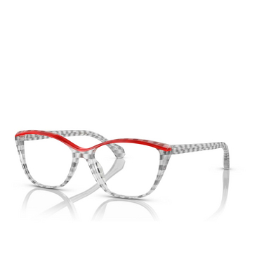 Lunettes de vue Alain Mikli A03502 005 new damier black white / rouge - Vue trois quarts