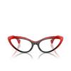 Lunettes de vue Alain Mikli A03503 001 noir nacree/rouge nacree - Vignette du produit 1/3