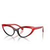 Lunettes de vue Alain Mikli A03503 001 noir nacree/rouge nacree - Vignette du produit 2/3