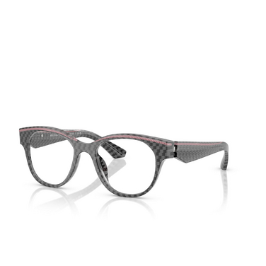 Gafas graduadas Alain Mikli A03520 007 damier black grey / point pink - Vista tres cuartos
