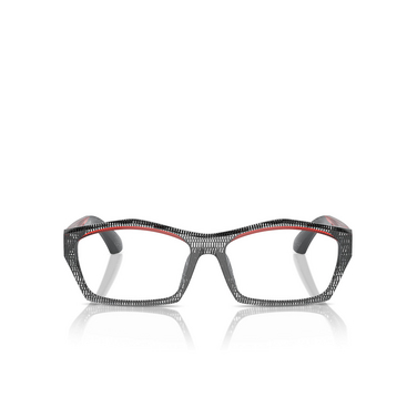 Alain Mikli A03525 Eyeglasses 001 pointillee black / transparent red - front view