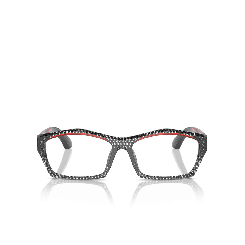 Alain Mikli A03525 Eyeglasses 001 pointillee black / transparent red - 1/3
