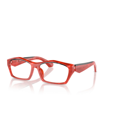 Alain Mikli A03525 Eyeglasses 004 rouge nacree / black nacree - three-quarters view