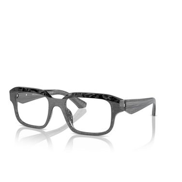 Alain Mikli A03528 Eyeglasses 004 pointillee grey / noir nacree - three-quarters view