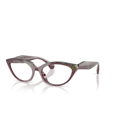 Alain Mikli A03529 Eyeglasses 001 point bord / damier green / noir - three-quarters view