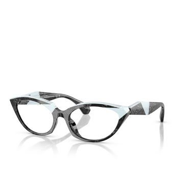 Alain Mikli A03529 Eyeglasses 003 noir nacree / point white - three-quarters view