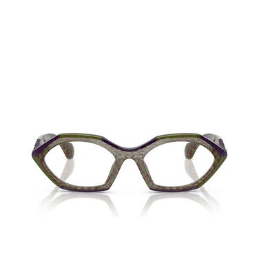 Alain Mikli A03530 Eyeglasses 001 point olive / damier bord / purple - front view